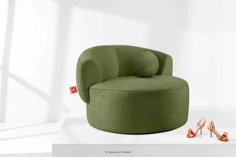 VIRA Drehsessel Chenille-Stoff oliv oliv - Foto 1