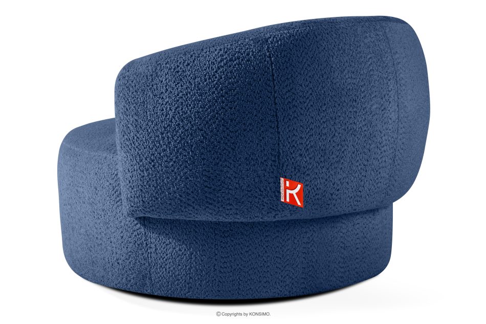 VIRA Chenille-Stoff Drehsessel blau blau - Foto 3