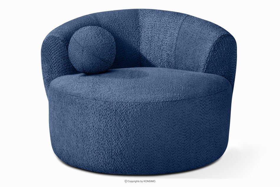 VIRA Chenille-Stoff Drehsessel blau blau - Foto 5