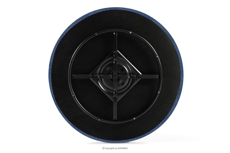 VIRA Chenille-Stoff Drehsessel blau blau - Foto 10