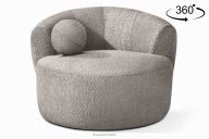 Drehsessel Chenille-Stoff cool braun
