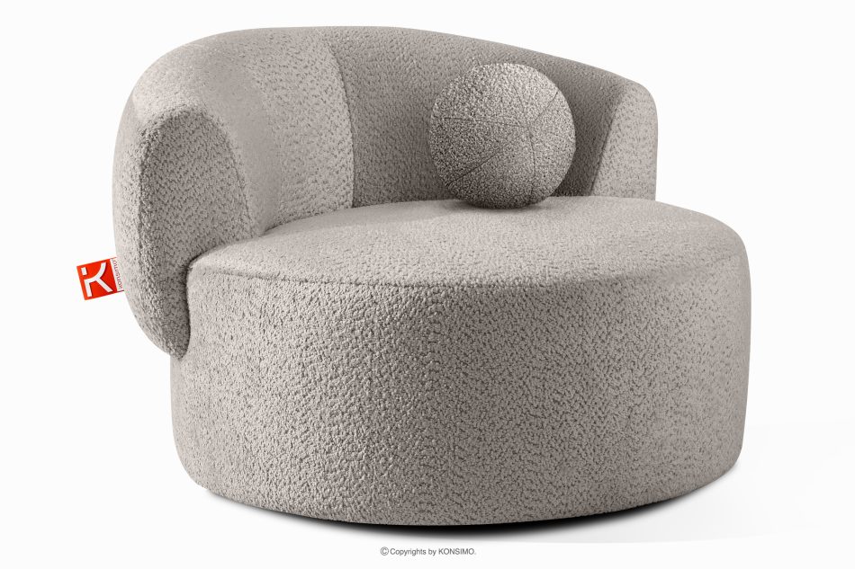 VIRA Drehsessel Chenille-Stoff cool braun kühles Braun - Foto 2