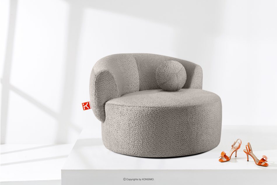 VIRA Drehsessel Chenille-Stoff cool braun kühles Braun - Foto 1