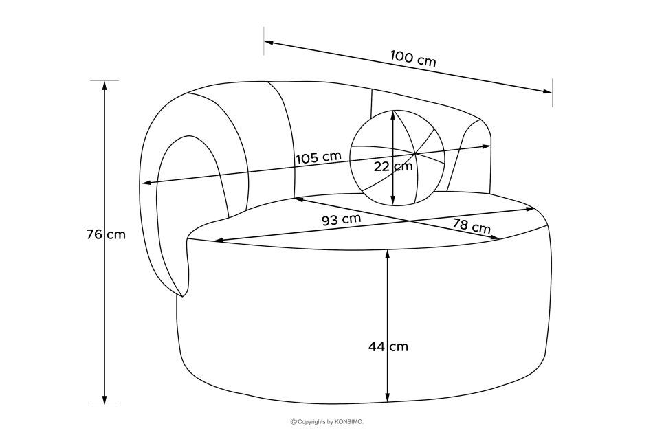 VIRA Chenille-Stoff Drehsessel grau grau - Foto 12
