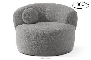 VIRA, https://konsimo.de/kollektion/vira/ Japandi Boucle-Drehsessel grau grau - Foto