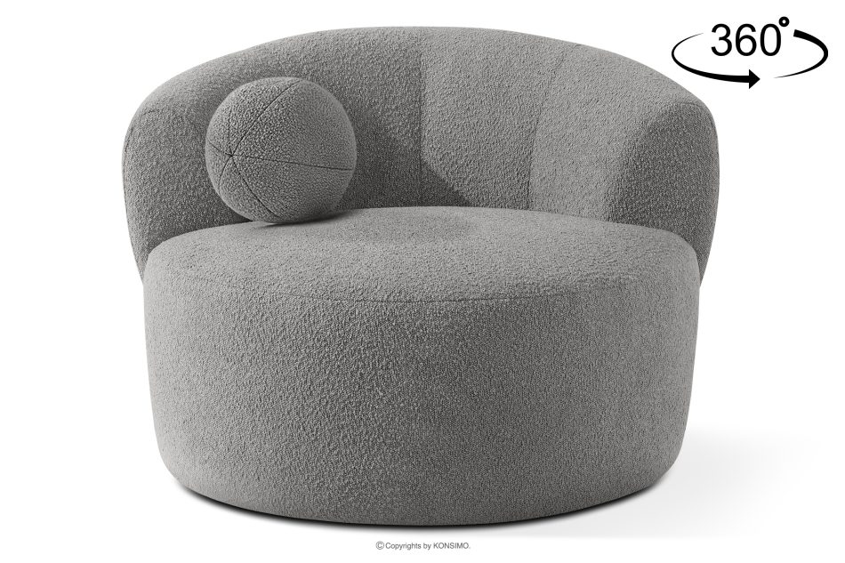 VIRA Japandi Boucle-Drehsessel grau grau - Foto 0