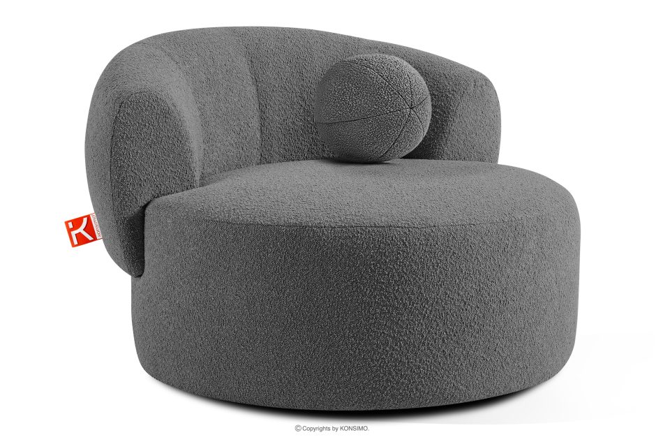 VIRA Sessel Japandi Boucle dunkelgrau dunkelgrau - Foto 2