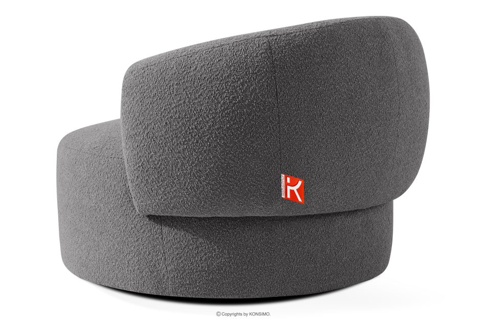 VIRA Sessel Japandi Boucle dunkelgrau dunkelgrau - Foto 3