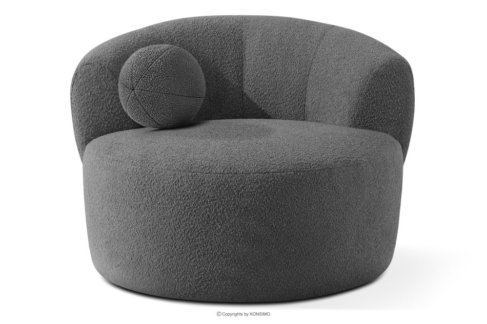 VIRA Sessel Japandi Boucle dunkelgrau dunkelgrau - Foto 5
