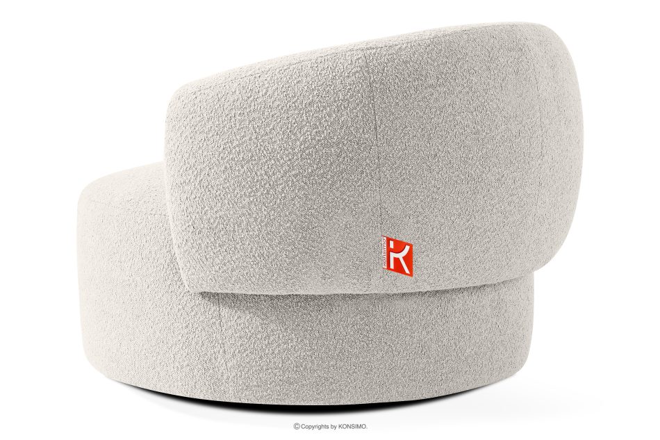 VIRA Japandi Bouclé-Drehsessel weiß weiß - Foto 3