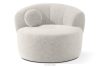 VIRA Japandi Bouclé-Drehsessel weiß weiß - Foto 6