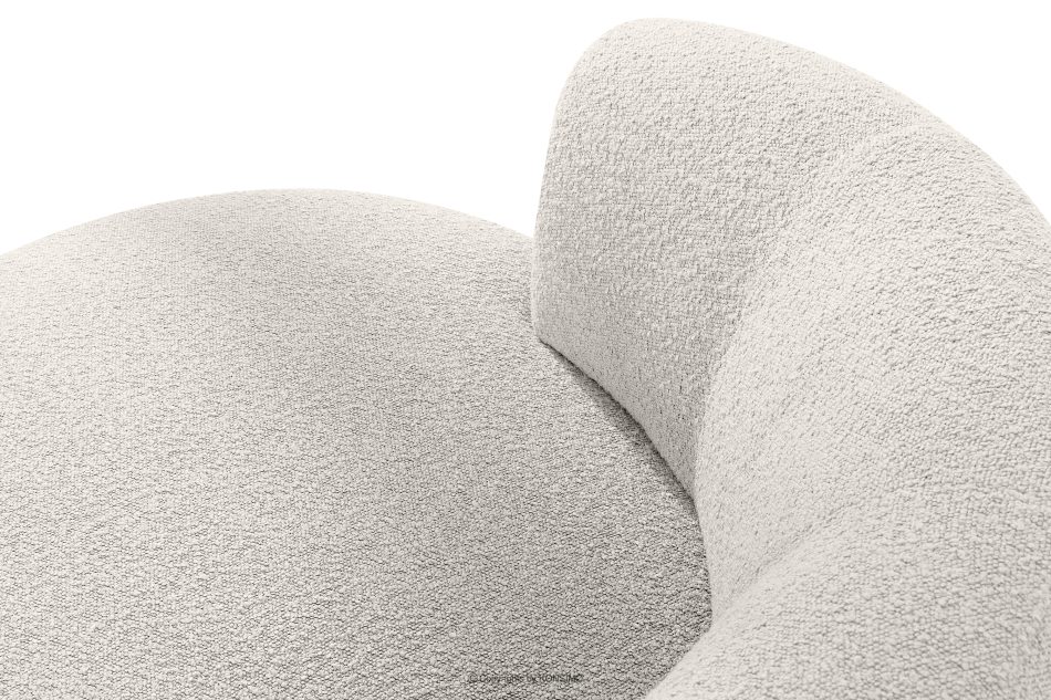 VIRA Japandi Bouclé-Drehsessel weiß weiß - Foto 6