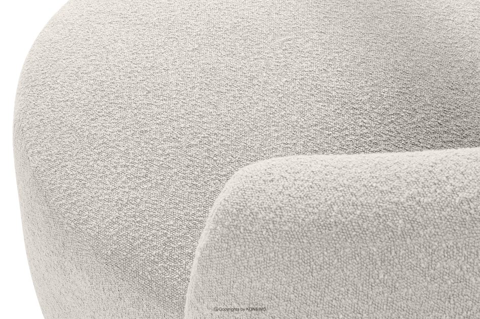 VIRA Japandi Bouclé-Drehsessel weiß weiß - Foto 7