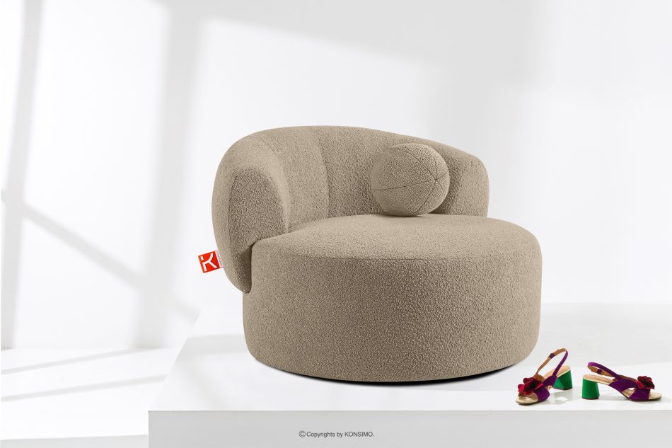 VIRA Sessel Japandi Boucle beige beige - Foto 1
