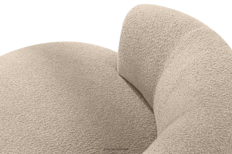 VIRA Japandi Bouclé-Drehsessel hellbeige hellbeige - Foto 6