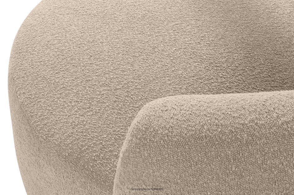 VIRA Japandi Bouclé-Drehsessel hellbeige hellbeige - Foto 7