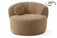 Sessel Japandi Boucle dunkelbeige