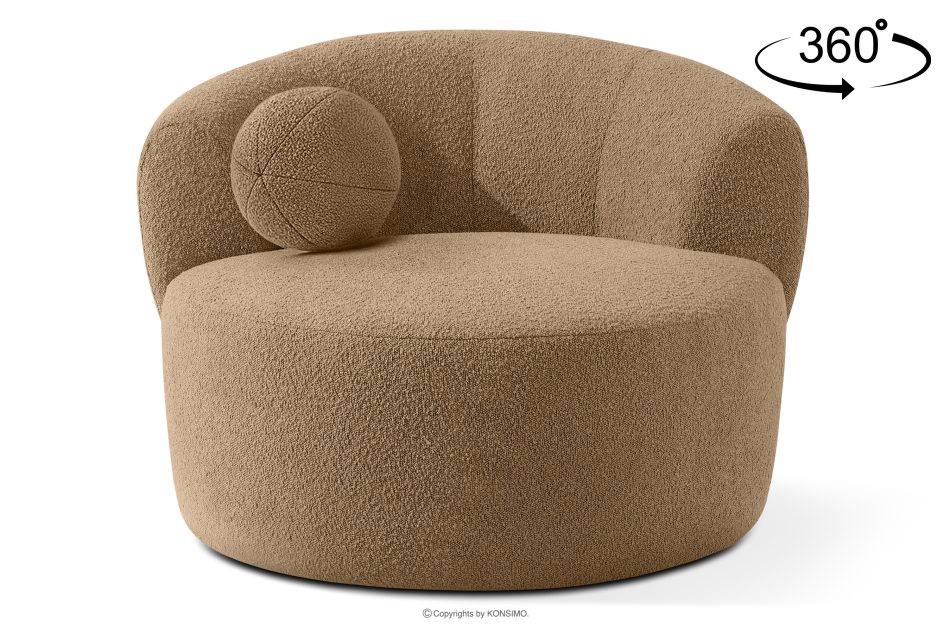 VIRA Sessel Japandi Boucle dunkelbeige dunkelbeige - Foto 0