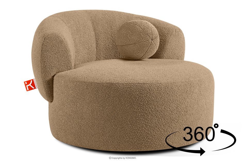 VIRA Sessel Japandi Boucle dunkelbeige dunkelbeige - Foto 4