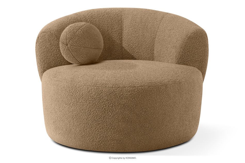 VIRA Sessel Japandi Boucle dunkelbeige dunkelbeige - Foto 5