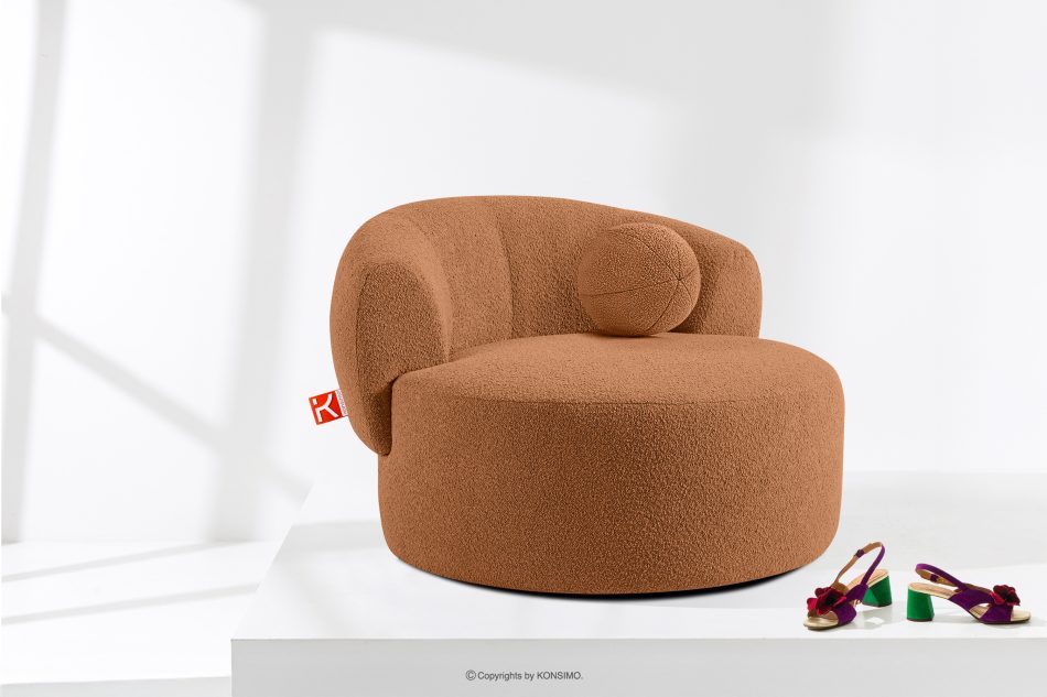 VIRA Sessel Japandi Boucle rot rot - Foto 1