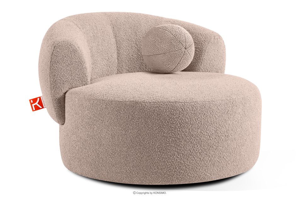 VIRA Japandi Bouclé-Drehsessel rosa rosa - Foto 2