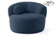 Sessel Japandi Boucle marineblau