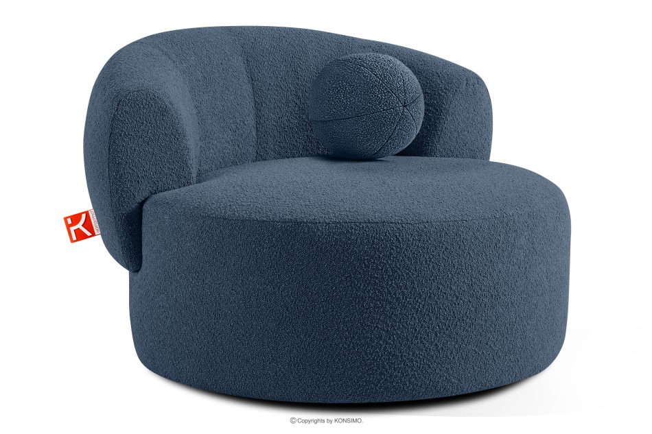 VIRA Sessel Japandi Boucle marineblau marineblau - Foto 2