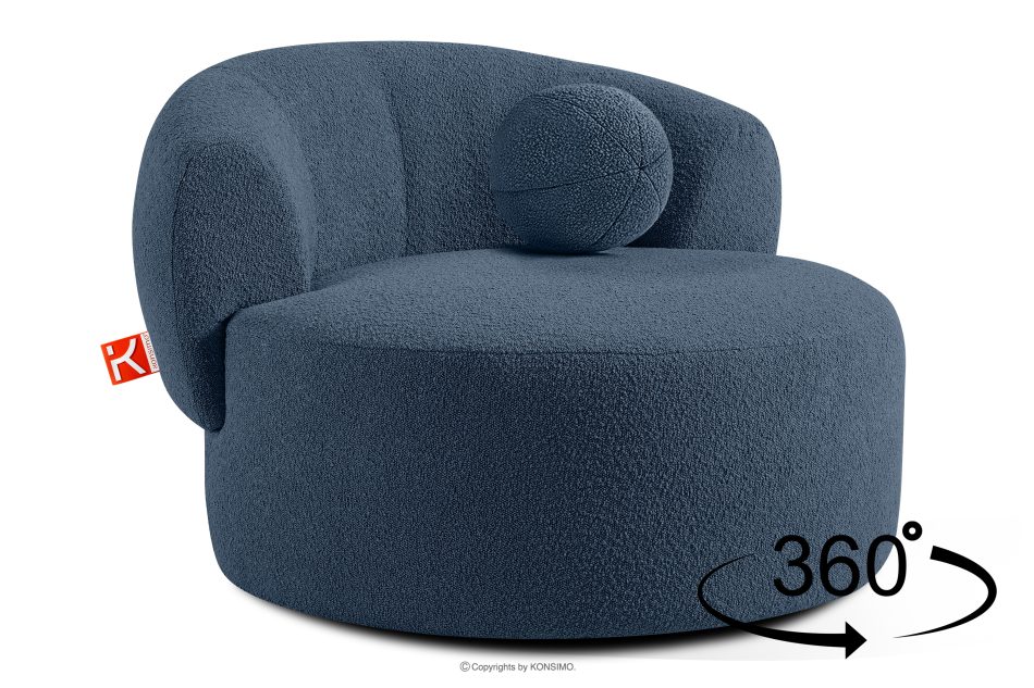 VIRA Sessel Japandi Boucle marineblau marineblau - Foto 4