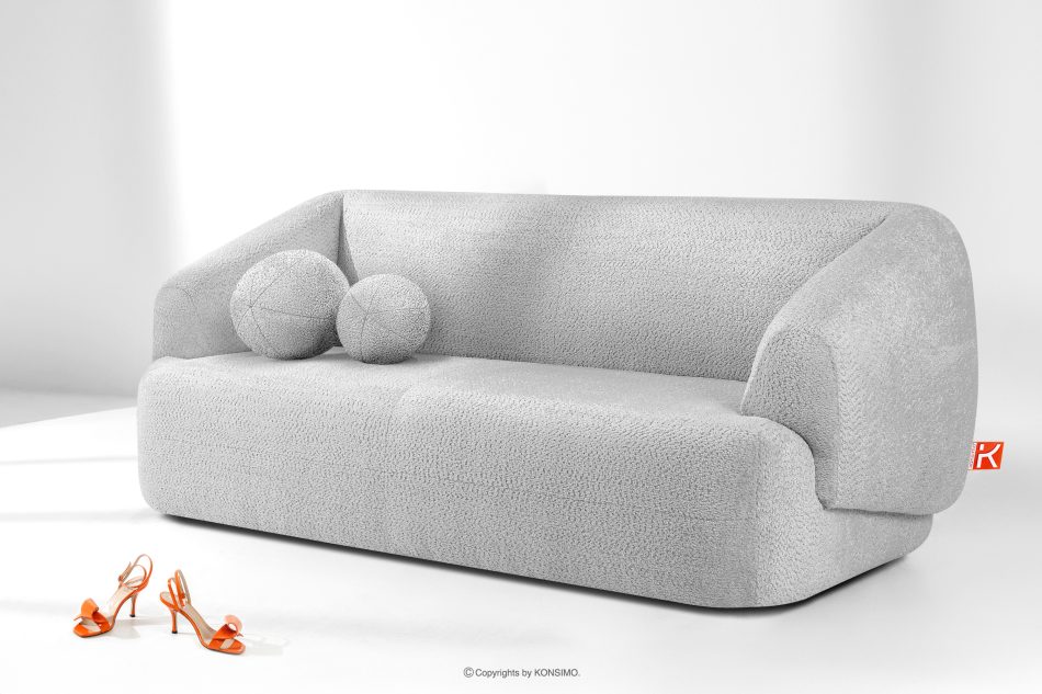 VIRA Sofa für das Wohnzimmer Chenille-Stoff grau grau - Foto 1