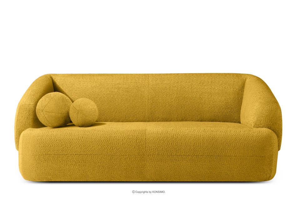 VIRA Sofa für das Wohnzimmer Chenille-Stoff gelb gelb - Foto 0