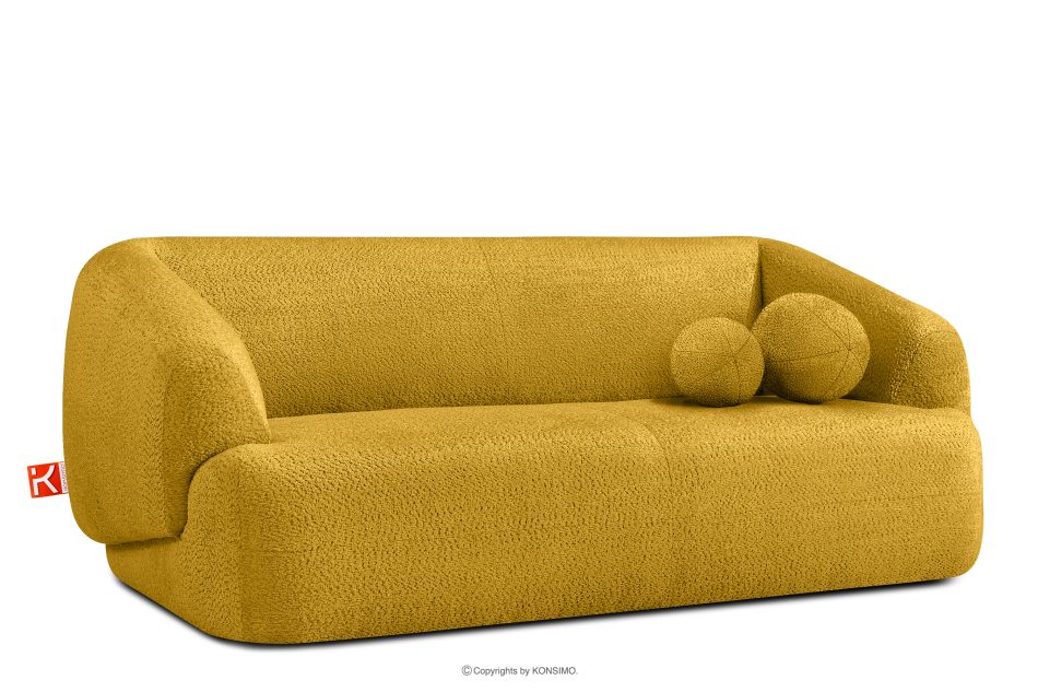 VIRA Sofa für das Wohnzimmer Chenille-Stoff gelb gelb - Foto 2