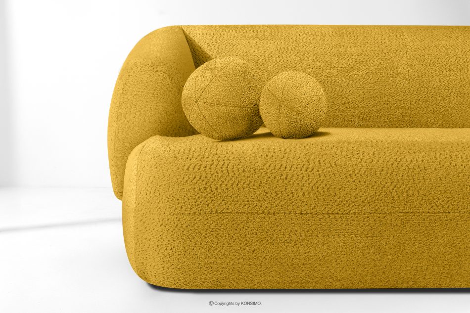 VIRA Sofa für das Wohnzimmer Chenille-Stoff gelb gelb - Foto 5