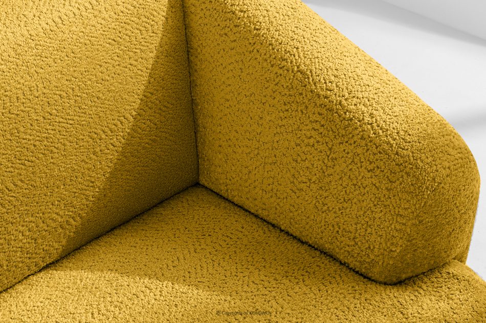 VIRA Sofa für das Wohnzimmer Chenille-Stoff gelb gelb - Foto 7