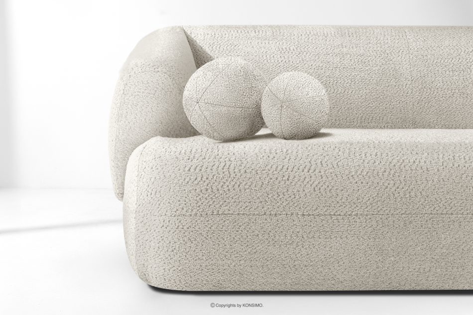 VIRA Sofa für das Wohnzimmer Chenille-Stoff weiß weiß - Foto 5