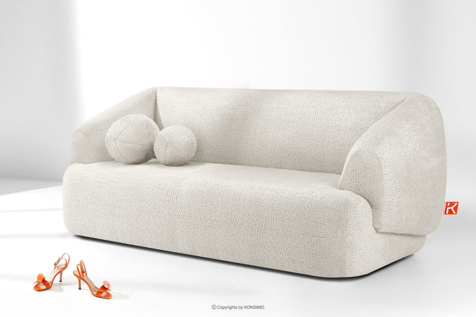 VIRA Sofa für das Wohnzimmer Chenille-Stoff weiß weiß - Foto 1