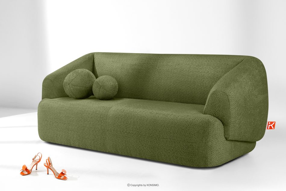 VIRA Sofa für das Wohnzimmer Chenille-Stoff oliv oliv - Foto 1