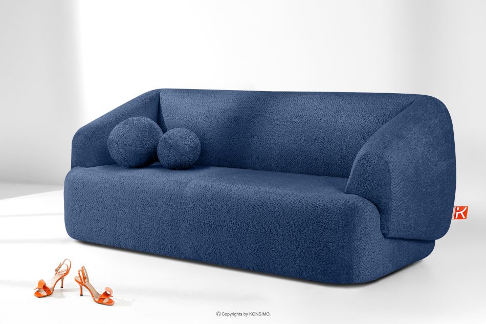 VIRA Sofa für das Wohnzimmer Chenille-Stoff blau blau - Foto 1