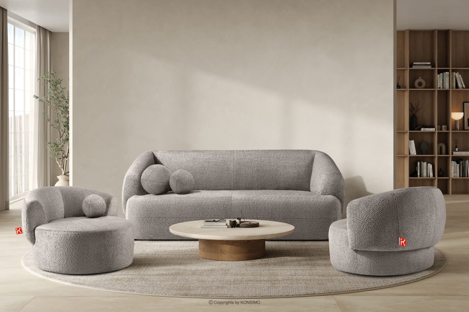 VIRA Sofa für das Wohnzimmer Chenille-Stoff kühles Braun kühles Braun - Foto 8