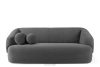 Boucle-Sofa im Japandi-Stil dunkelgrau