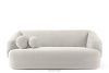 Sofa Japandi Bouclé-Stoff weiß