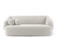 Sofa Japandi Bouclé-Stoff weiß