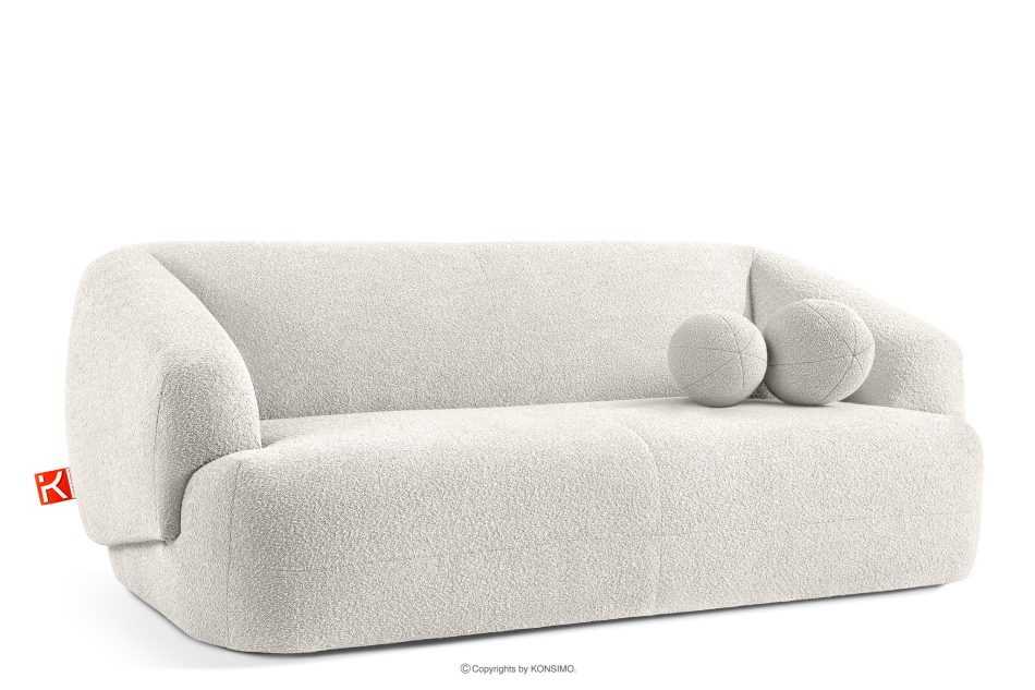 VIRA Sofa Japandi Bouclé-Stoff weiß weiß - Foto 2