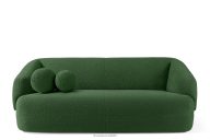 Boucle-Sofa im Japandi-Stil grün