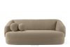 Sofa Japandi Bouclé-Stoff beige
