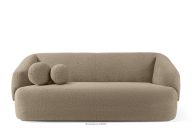 Sofa Japandi Bouclé-Stoff beige