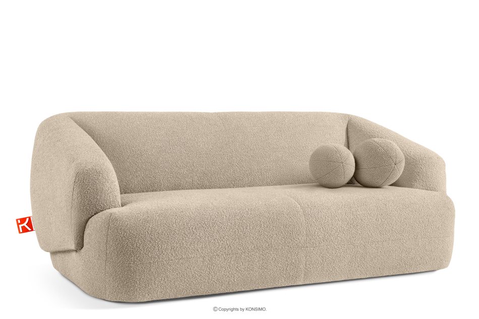 VIRA Sofa Japandi Bouclé-Stoff hellbeige hellbeige - Foto 2