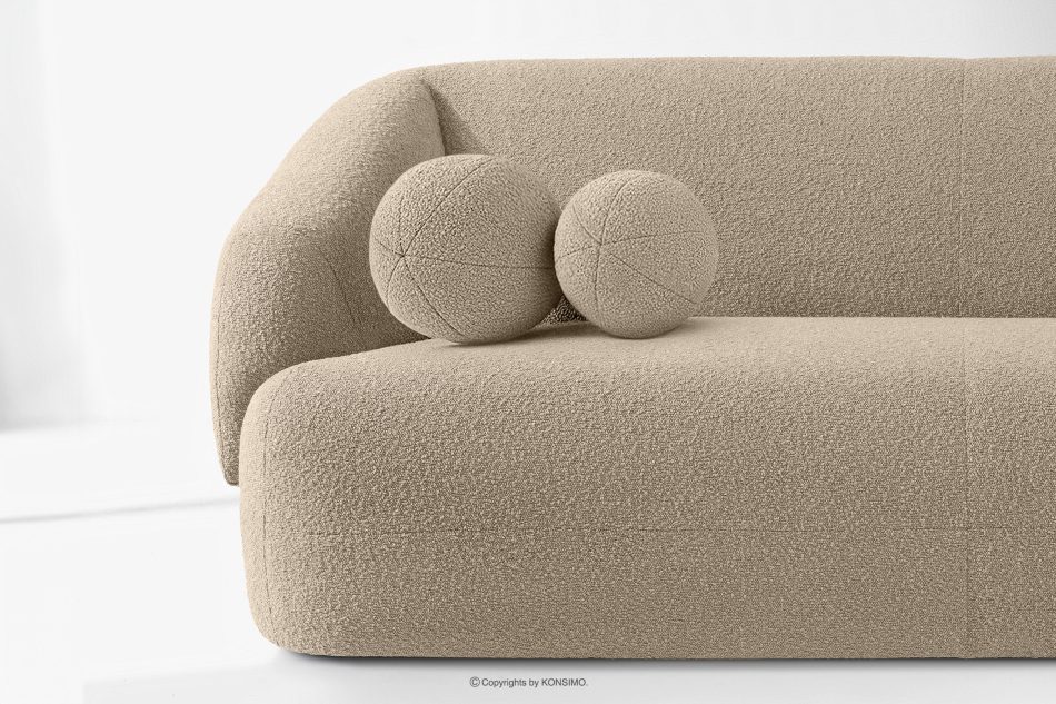 VIRA Sofa Japandi Bouclé-Stoff hellbeige hellbeige - Foto 5