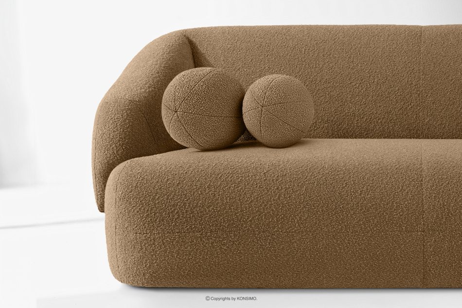 VIRA Boucle-Sofa im Japandi-Stil dunkelbeige dunkelbeige - Foto 5