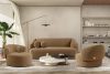 VIRA Boucle-Sofa im Japandi-Stil dunkelbeige dunkelbeige - Foto 9